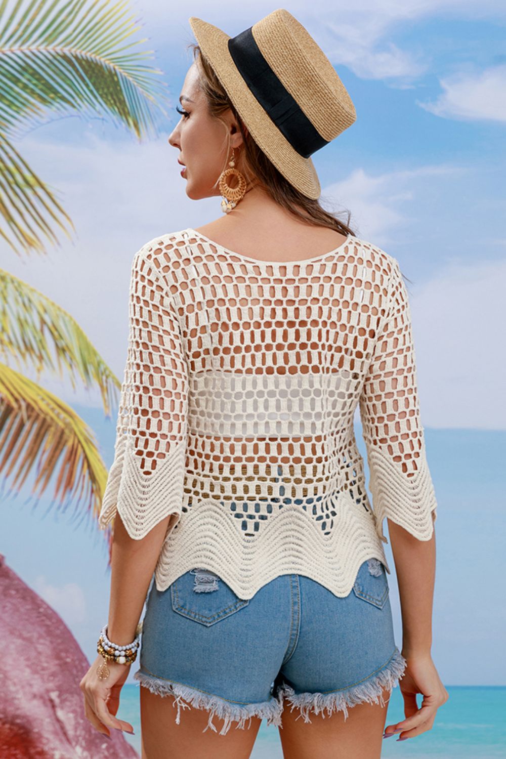 Openwork Hem Detail Cover Up (TB11D) T