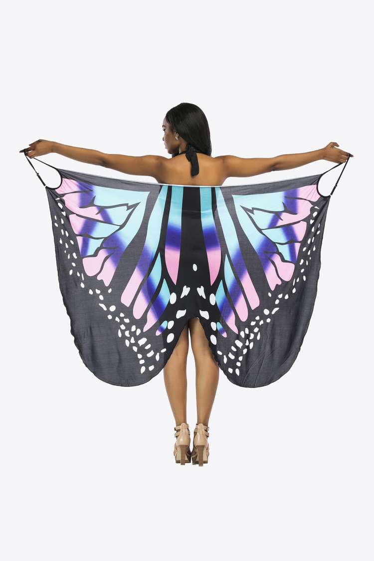 Butterfly Spaghetti Strap Cover Up (TB11D) T