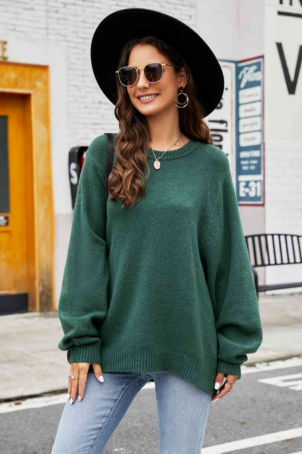 Round Neck Long Sleeve Sweater