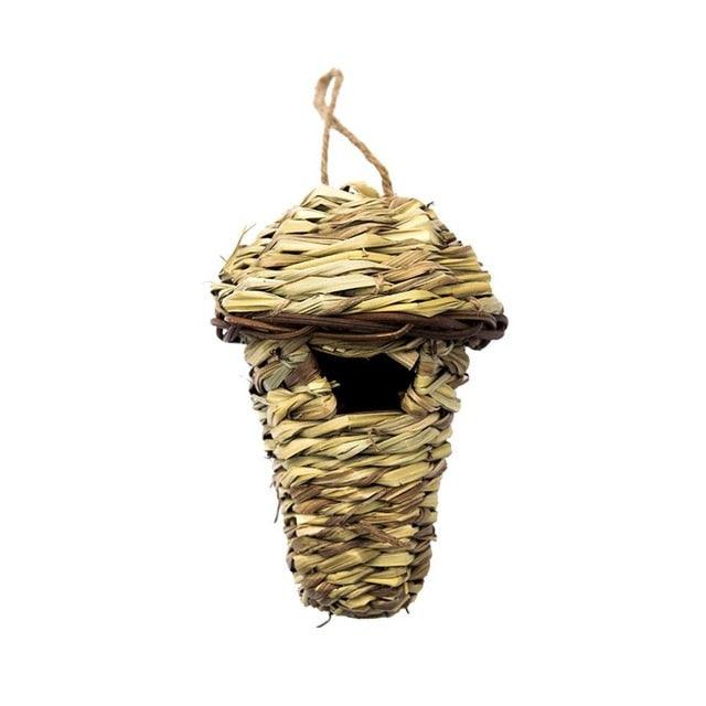 9 Styles Birds Nest Bird Cage Natural Grass Egg Cage Bird House - Outdoor Decorative Weaved Hanging Parrot Nest Houses (1W5)1