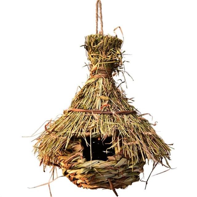 9 Styles Birds Nest Bird Cage Natural Grass Egg Cage Bird House - Outdoor Decorative Weaved Hanging Parrot Nest Houses (1W5)1