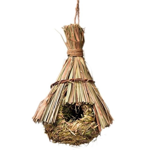 9 Styles Birds Nest Bird Cage Natural Grass Egg Cage Bird House - Outdoor Decorative Weaved Hanging Parrot Nest Houses (1W5)1