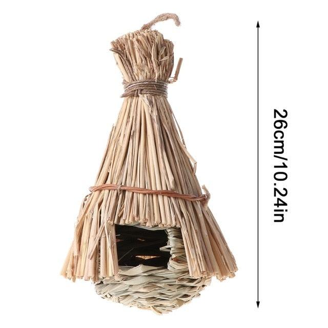 9 Styles Birds Nest Bird Cage Natural Grass Egg Cage Bird House - Outdoor Decorative Weaved Hanging Parrot Nest Houses (1W5)1