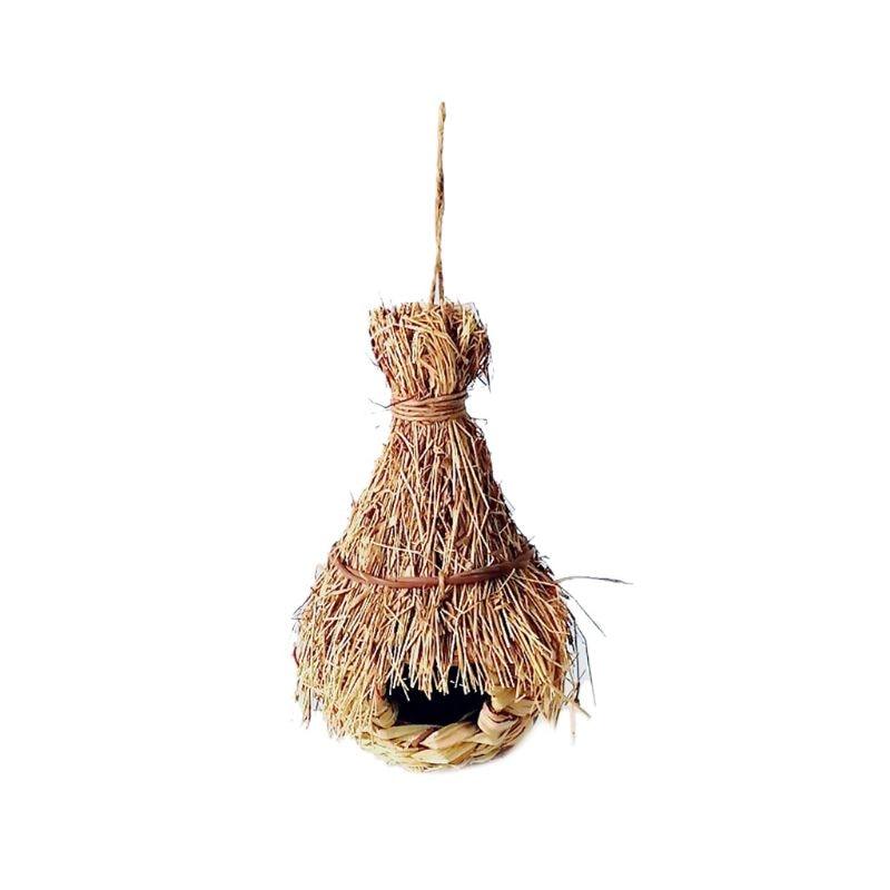 9 Styles Birds Nest Bird Cage Natural Grass Egg Cage Bird House - Outdoor Decorative Weaved Hanging Parrot Nest Houses (1W5)1