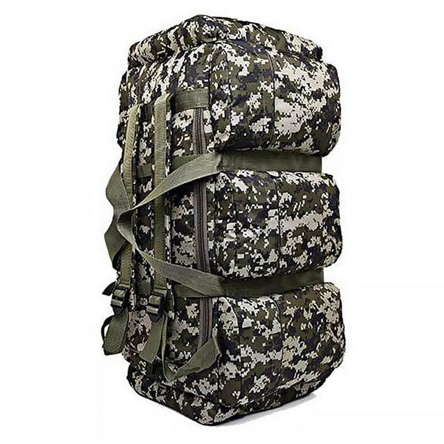 Large Capacity Men's Travel Bags - Canvas Military Tactical Backpack - Waterproof Hiking Climbing Camping (D78)(LT3)