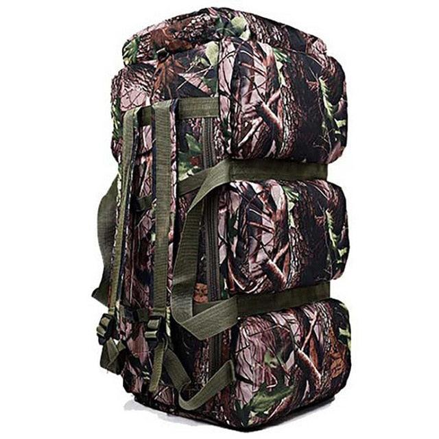 Large Capacity Men's Travel Bags - Canvas Military Tactical Backpack - Waterproof Hiking Climbing Camping (D78)(LT3)