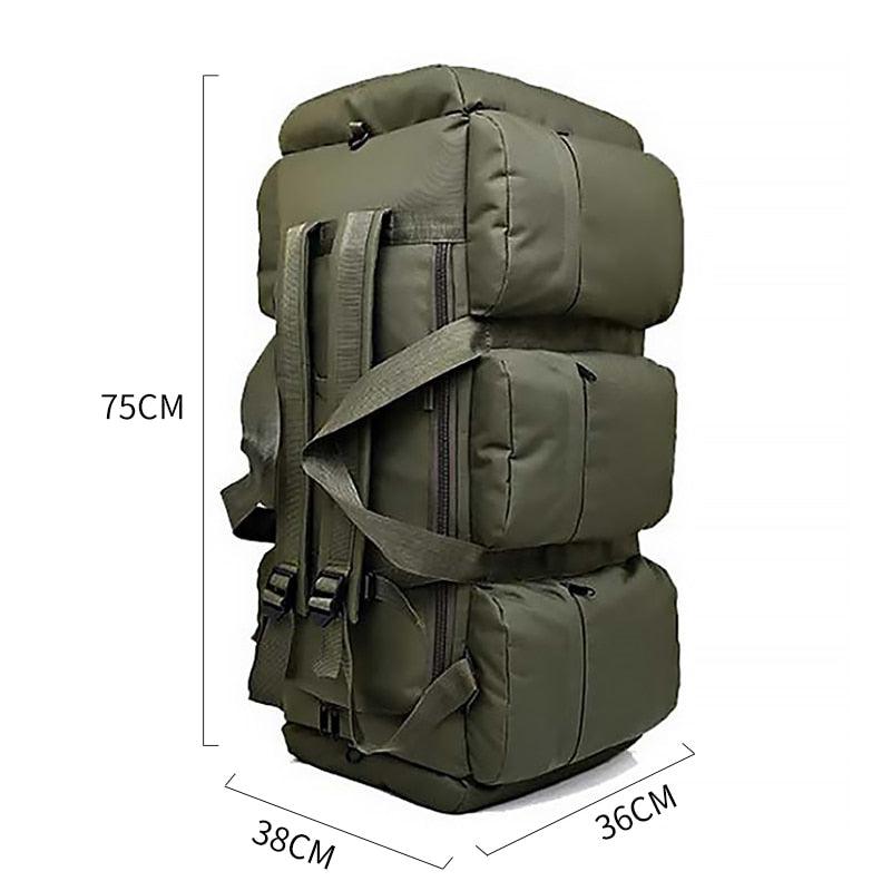 Large Capacity Men's Travel Bags - Canvas Military Tactical Backpack - Waterproof Hiking Climbing Camping (D78)(LT3)