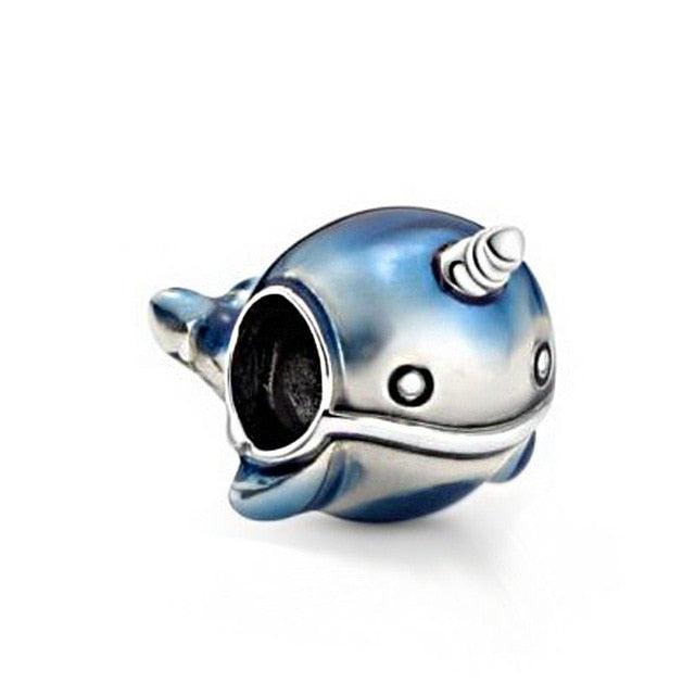 925 Sterling Silver Women Jewelry Ocean Series Turtle Charm - Starfish Beads Fit 3mm Bracelet DIY (D81)(6JW)