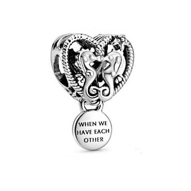 925 Sterling Silver Women Jewelry Ocean Series Turtle Charm - Starfish Beads Fit 3mm Bracelet DIY (D81)(6JW)