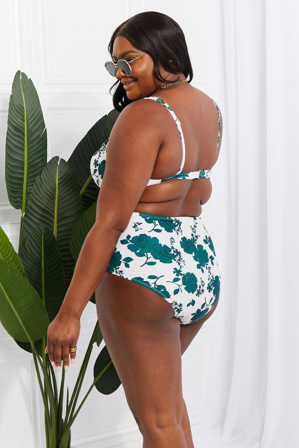 Marina West Swim Take A Dip Twist High-Rise Bikini in Forest (TB9D) T