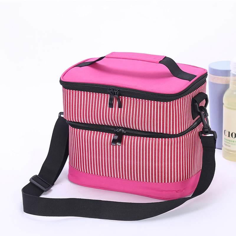 9L Double Layer Waterproof Warm / Cold Insulated Lunch Bag Bento Picnic Food Storage (2AK1)(1U61)