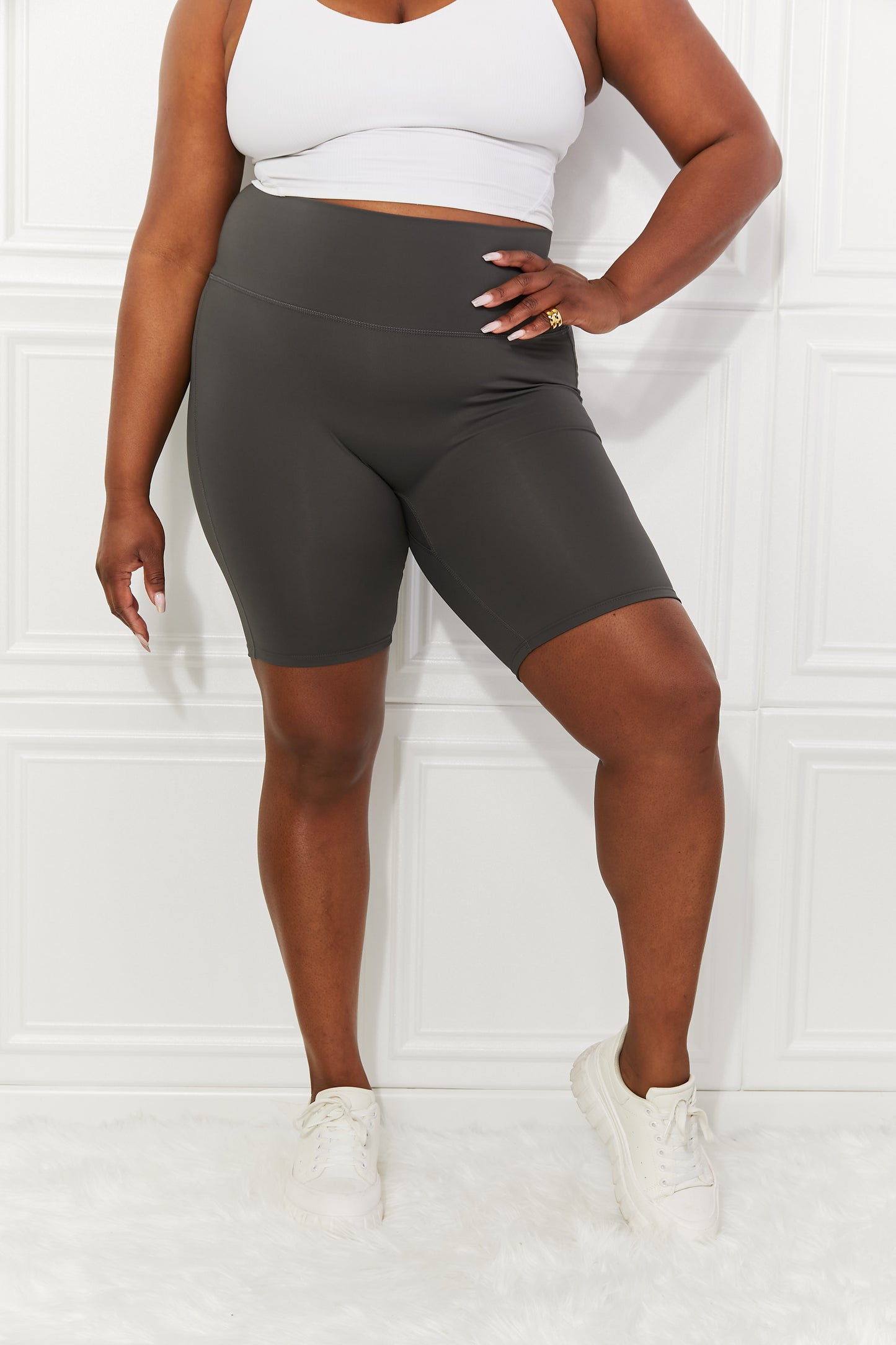 Zenana Full Size Wide Waistband Biker Shorts (TBL2) T