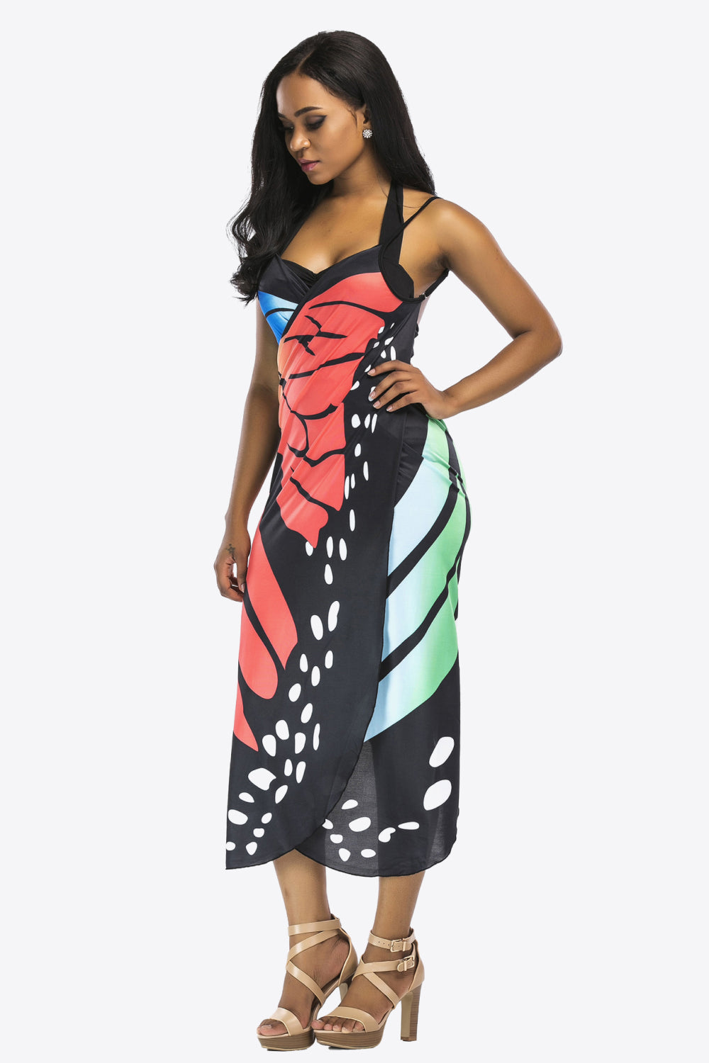 Butterfly Spaghetti Strap Cover Up (TB11D) T
