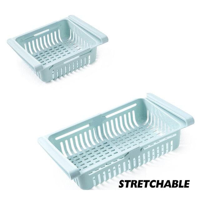 Slide Storage Rack Organizer - Adjustable Refrigerator Shelf Holder (AK9)