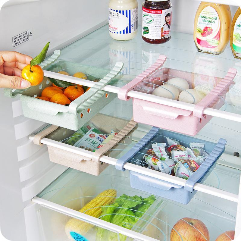 Slide Storage Rack Organizer - Adjustable Refrigerator Shelf Holder (AK9)