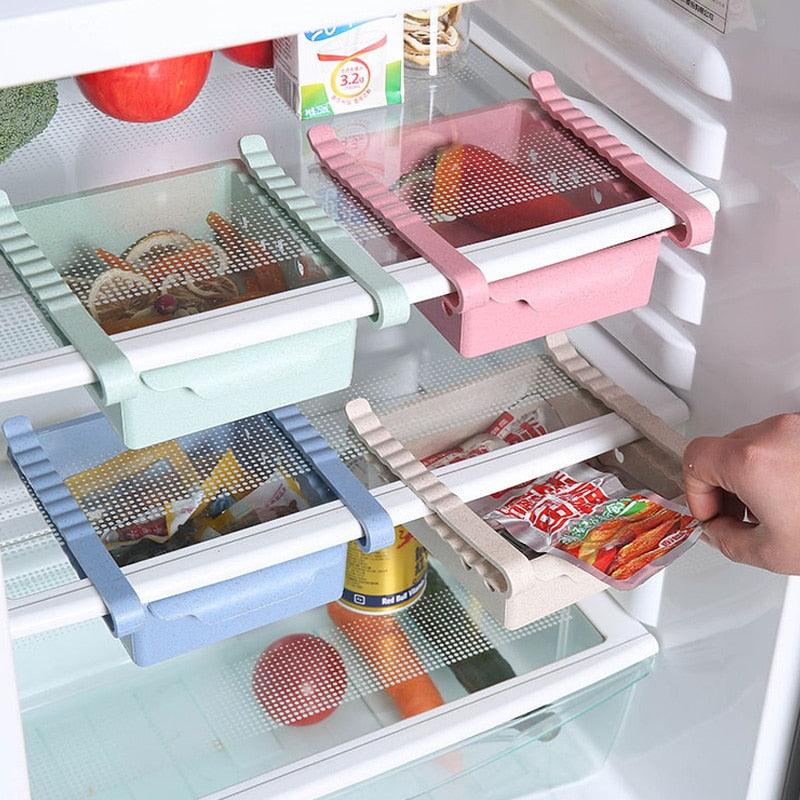 Slide Storage Rack Organizer - Adjustable Refrigerator Shelf Holder (AK9)