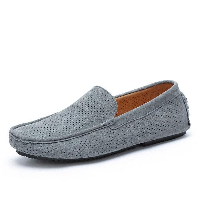 Summer Men's Loafers Genuine Leather Casual Shoes - Fashion Slip On Driving Shoes (MSC2)(MSC4)(MSC1)(F12)
