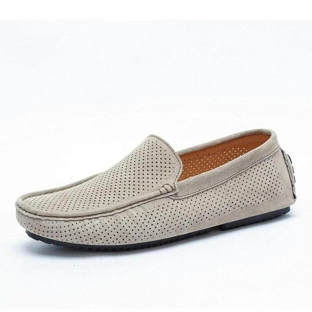 Summer Men's Loafers Genuine Leather Casual Shoes - Fashion Slip On Driving Shoes (MSC2)(MSC4)(MSC1)(F12)