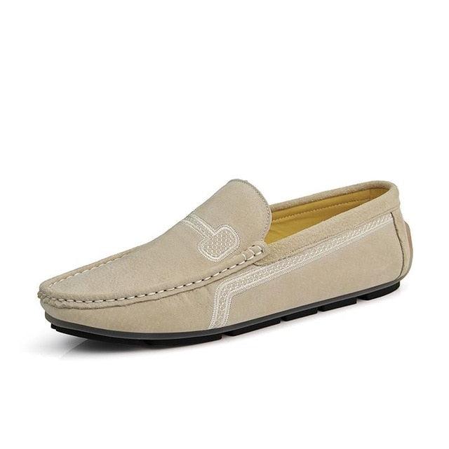 Summer Men's Loafers Genuine Leather Casual Shoes - Fashion Slip On Driving Shoes (MSC2)(MSC4)(MSC1)(F12)