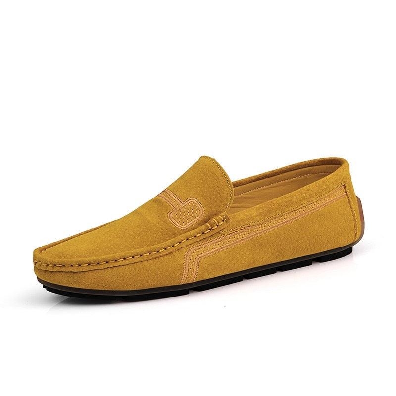 Summer Men's Loafers Genuine Leather Casual Shoes - Fashion Slip On Driving Shoes (MSC2)(MSC4)(MSC1)(F12)