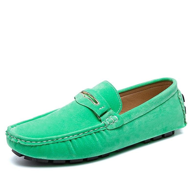 Summer Men's Loafers Genuine Leather Casual Shoes - Fashion Slip On Driving Shoes (MSC2)(MSC4)(MSC1)(F12)