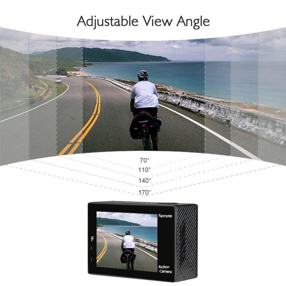 AKASO Brave 4 Action camera Ultra HD 4K WiFi 2.0" 170D 20MP Underwater Waterproof Helmet Cam Camera Sport Cam Selfie stick gift (MC6)(1U54)(F54)