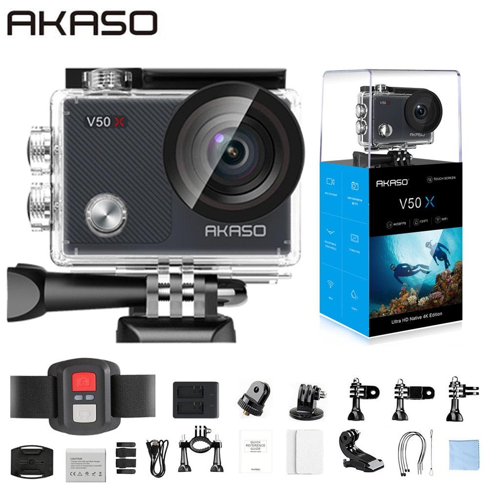 V50X WiFi Action Camera - Native 4K30fps Sport Camera with EIS -Touch Screen Adjustable View Angle 131 feet Waterproof Camera (MC6)(1U54)