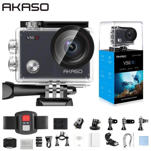 V50X WiFi Action Camera - Native 4K30fps Sport Camera with EIS -Touch Screen Adjustable View Angle 131 feet Waterproof Camera (MC6)(1U54)