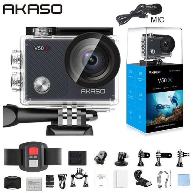 V50X WiFi Action Camera - Native 4K30fps Sport Camera with EIS -Touch Screen Adjustable View Angle 131 feet Waterproof Camera (MC6)(1U54)