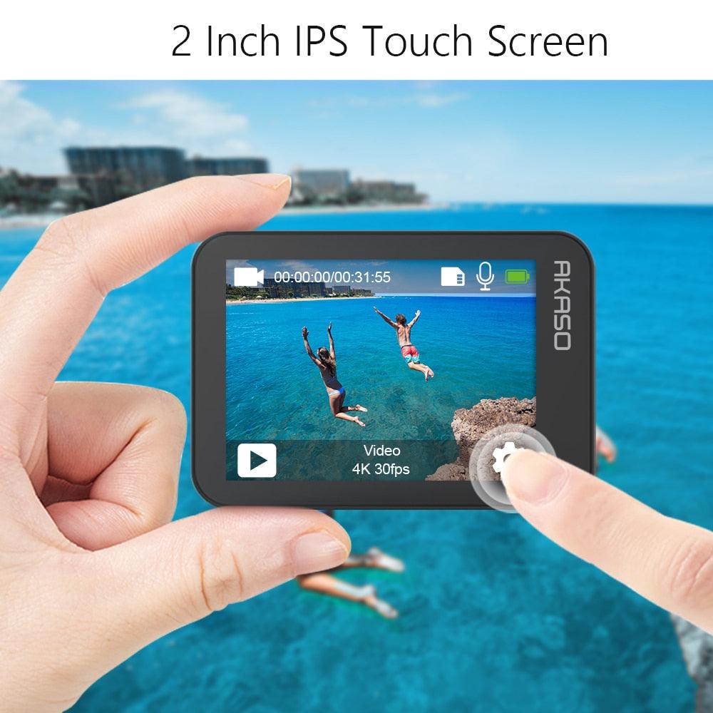 V50X WiFi Action Camera - Native 4K30fps Sport Camera with EIS -Touch Screen Adjustable View Angle 131 feet Waterproof Camera (MC6)(1U54)