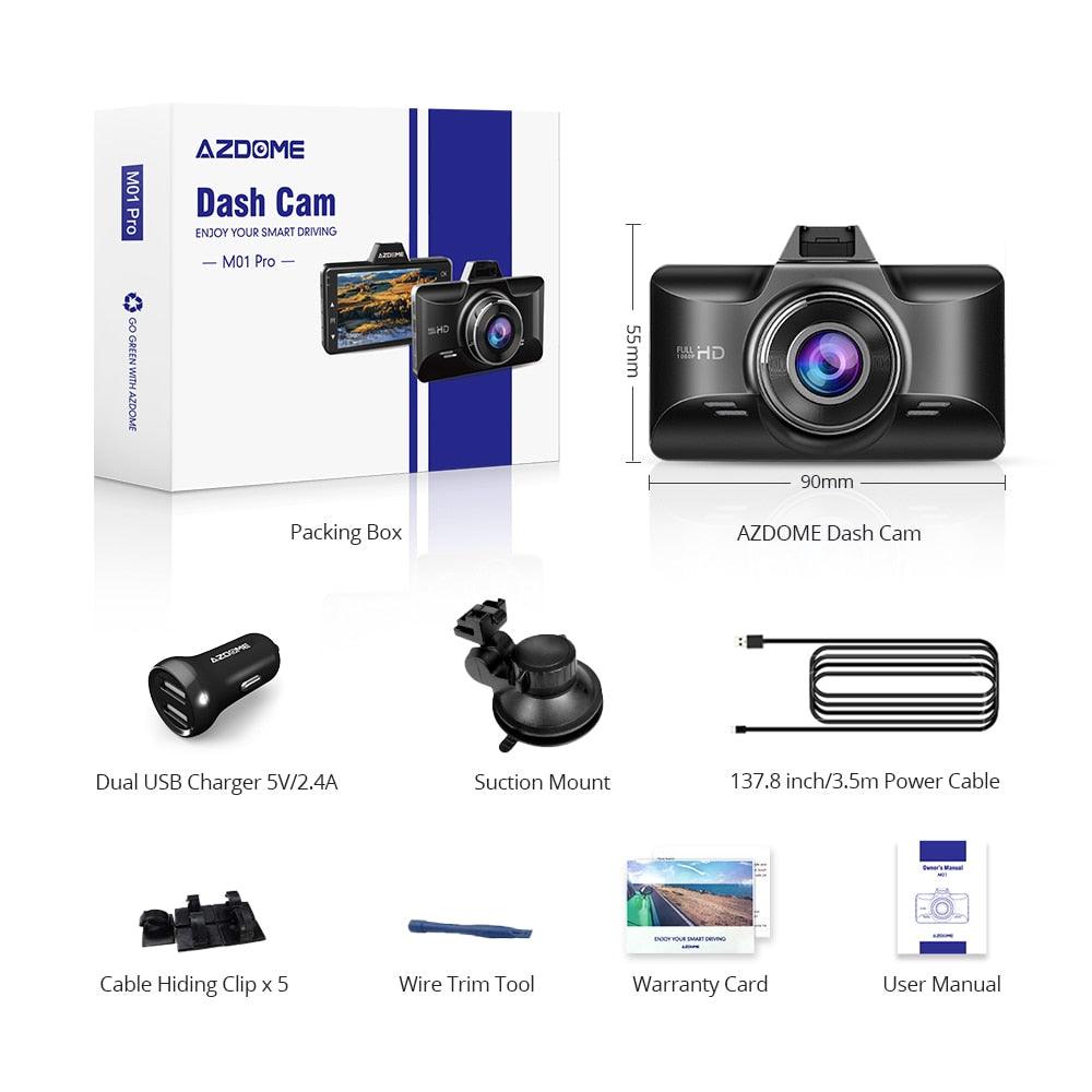 Great Dash Cam Camera FHD 1080P with Night Vision, 3 Inch IPS Screen Dash Cam for Cars,DVR Parking Monitor (CT3)(1U60)