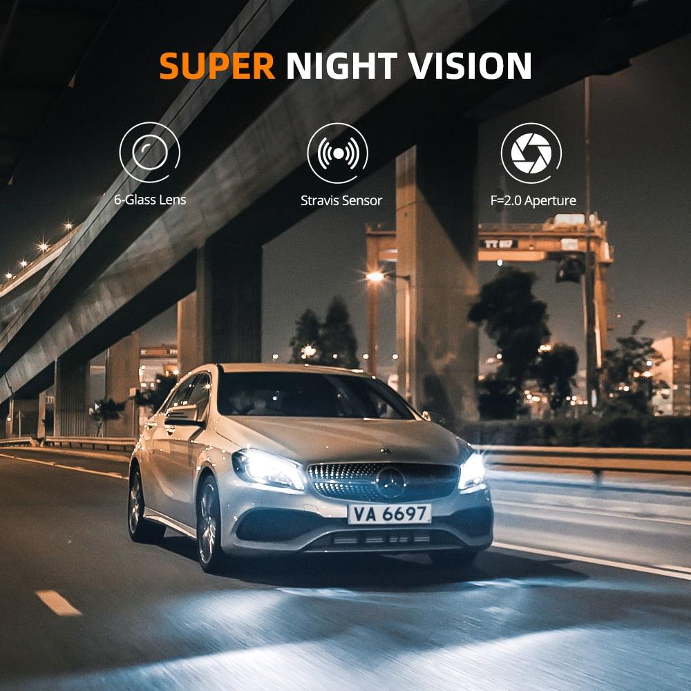 Dash cam 3-Inch 2.5D Screen 1080P HD Car DVR Recorder Driver Fatigue Alert 170 View Angle G-sensor (CT4)(1U60)(F60)