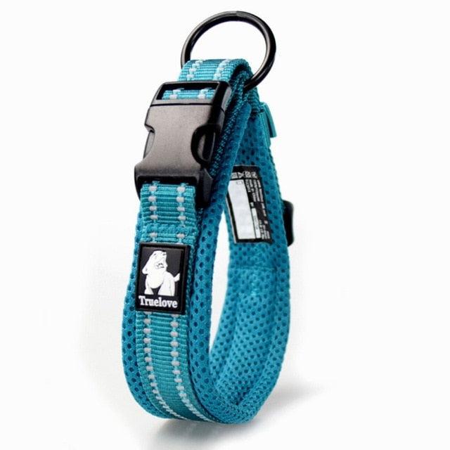 Adjustable Pet Dog Collar Mesh Padded Reflective Nylon Dog Collar - Durable Heavy Duty Pet Neck Strap (2U70)