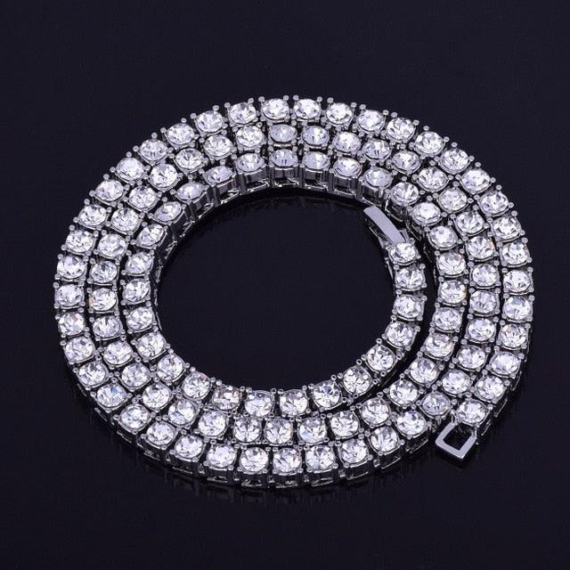 Alloy Tennis Necklace Punk Hip Hop Jewelry For Men Women (2U83)