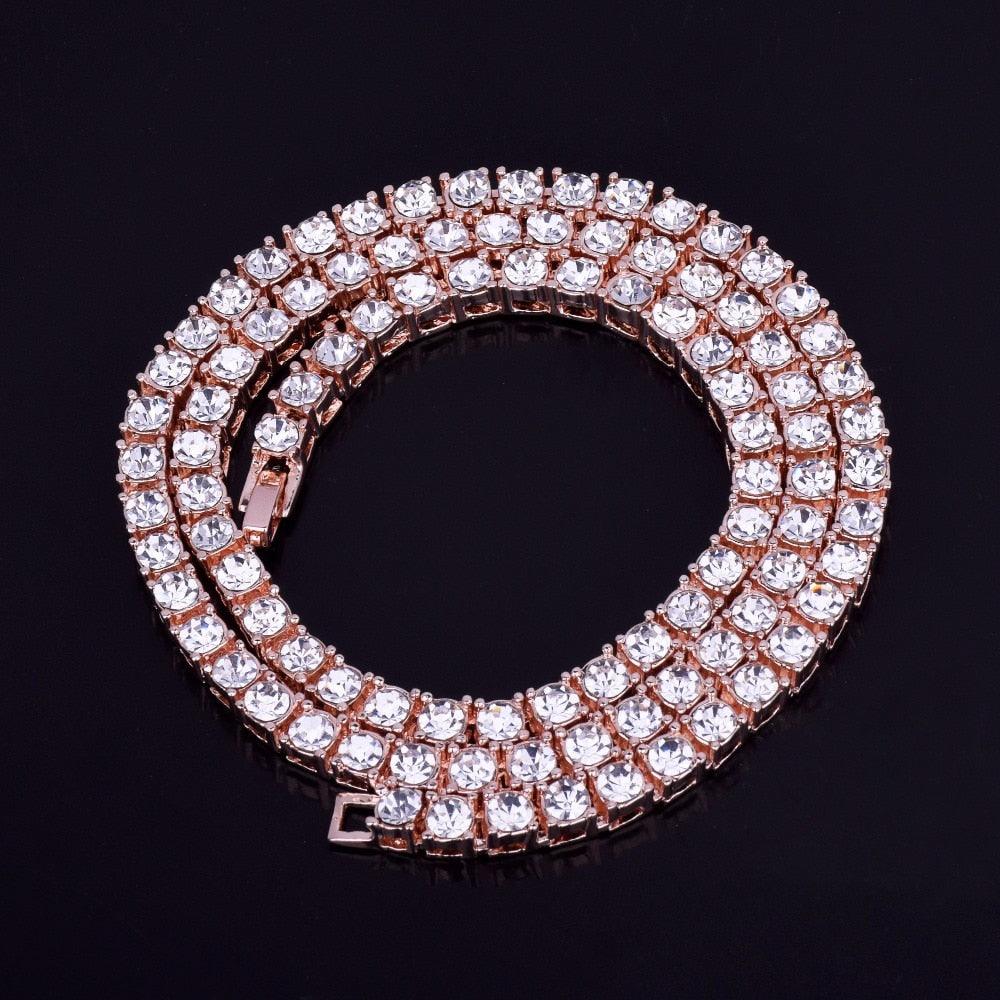 Alloy Tennis Necklace Punk Hip Hop Jewelry For Men Women (2U83)