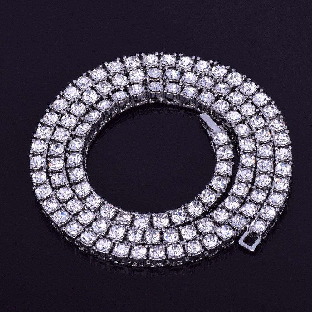 Alloy Tennis Necklace Punk Hip Hop Jewelry For Men Women (2U83)