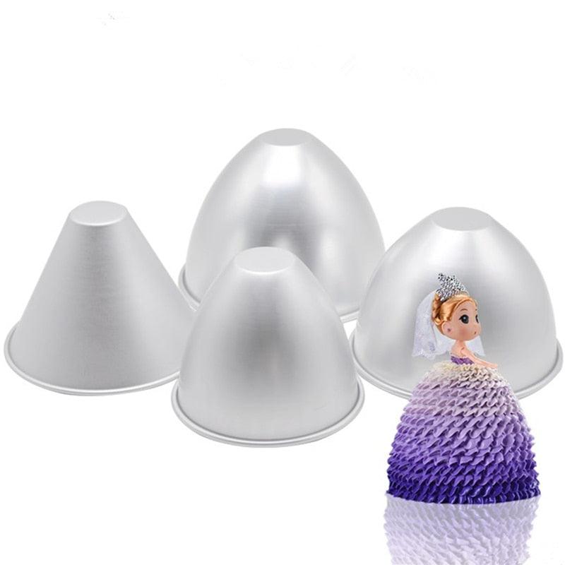 Aluminum Doll Cake Mold Dolly Varden Pan Doll Dress Cake Tin 4/6/7/8/10 Inch (AK2)