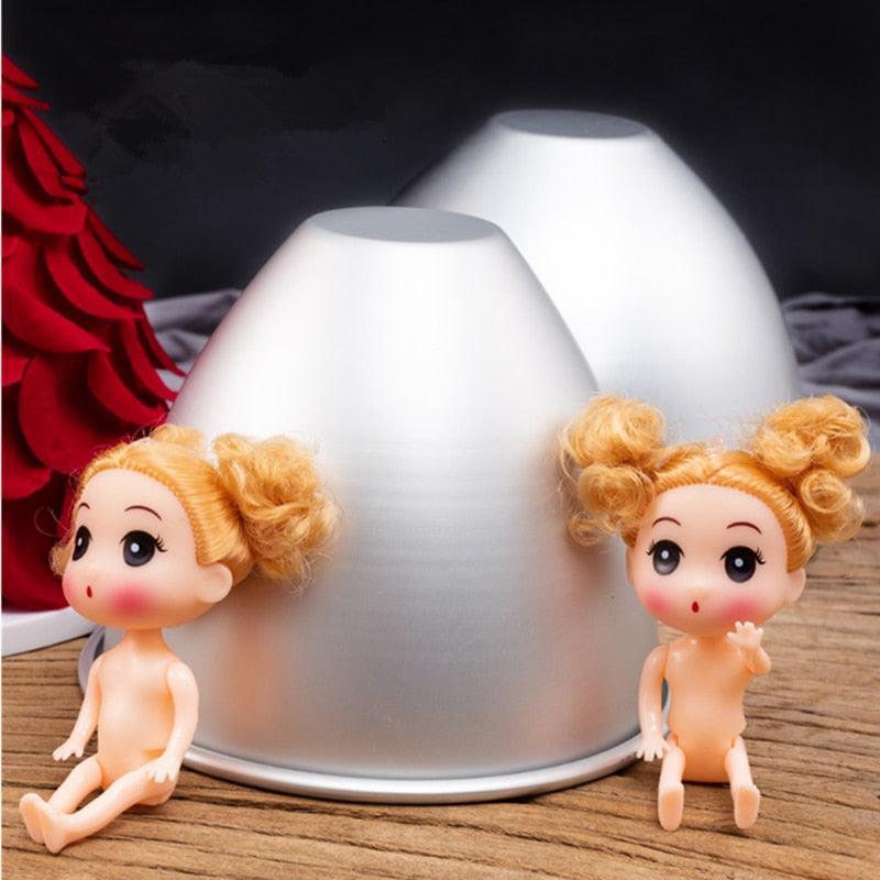 Aluminum Doll Cake Mold Dolly Varden Pan Doll Dress Cake Tin 4/6/7/8/10 Inch (AK2)