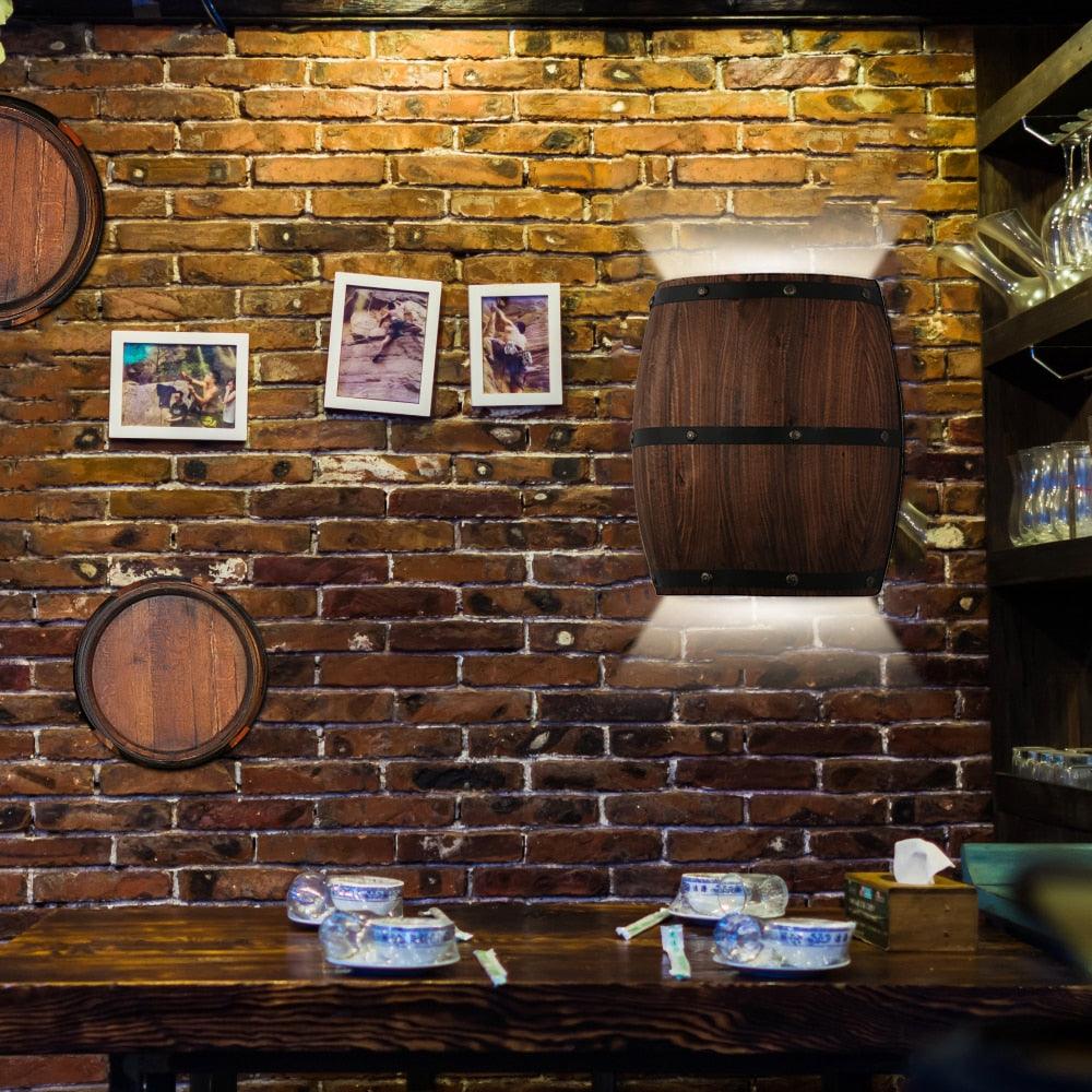 American vintage wall lamps country wine barrel modern wall lights LED E27 (D58)(LL3)(LL2)(1U58)