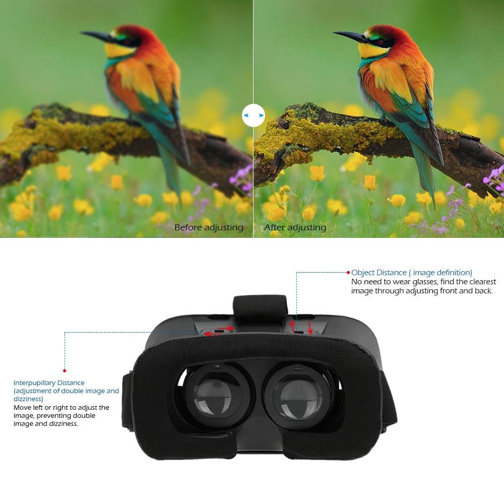 Great Virtual Reality Glasses 3D VR Glasses Headset Universal for Android iOS Windows Smart Phones with 4.7 to 6.0 Inches (RG)(1U55)