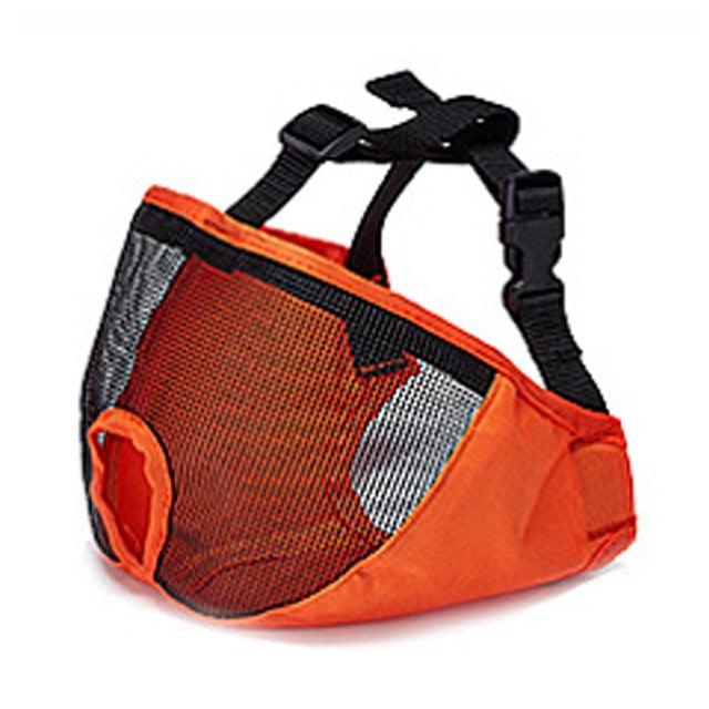Anti Bark Bite Chew Pug French Bulldog Muzzles - Adjustable Breathable Mesh Breathable Short-nose (4W1)