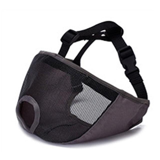 Anti Bark Bite Chew Pug French Bulldog Muzzles - Adjustable Breathable Mesh Breathable Short-nose (4W1)