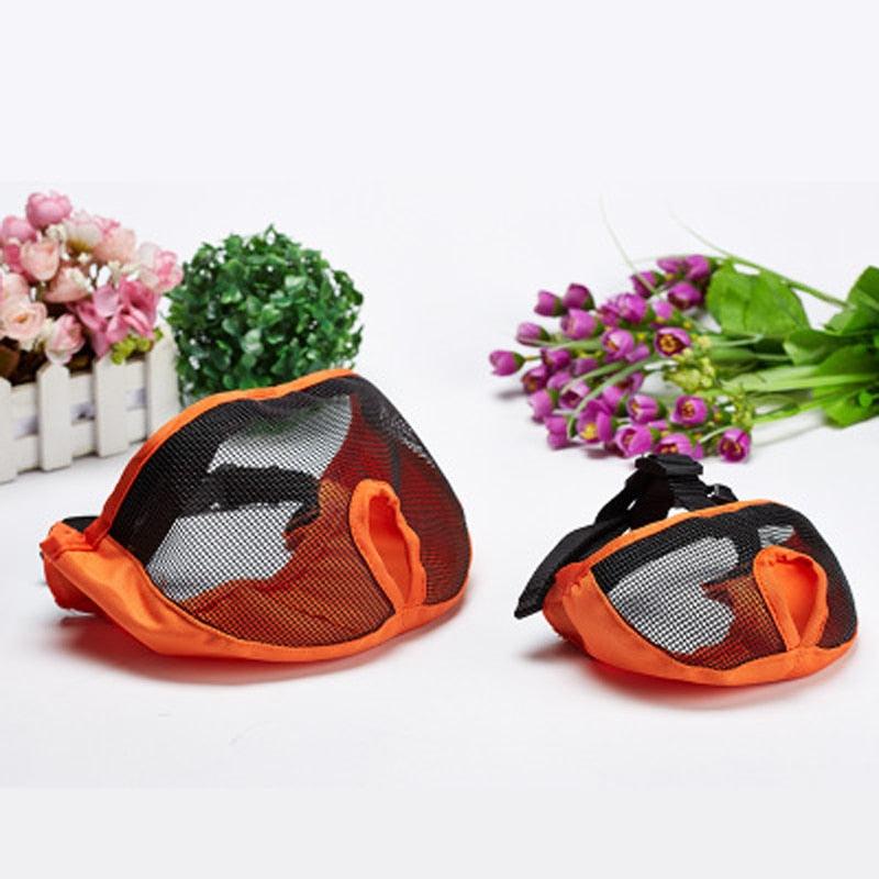 Anti Bark Bite Chew Pug French Bulldog Muzzles - Adjustable Breathable Mesh Breathable Short-nose (4W1)