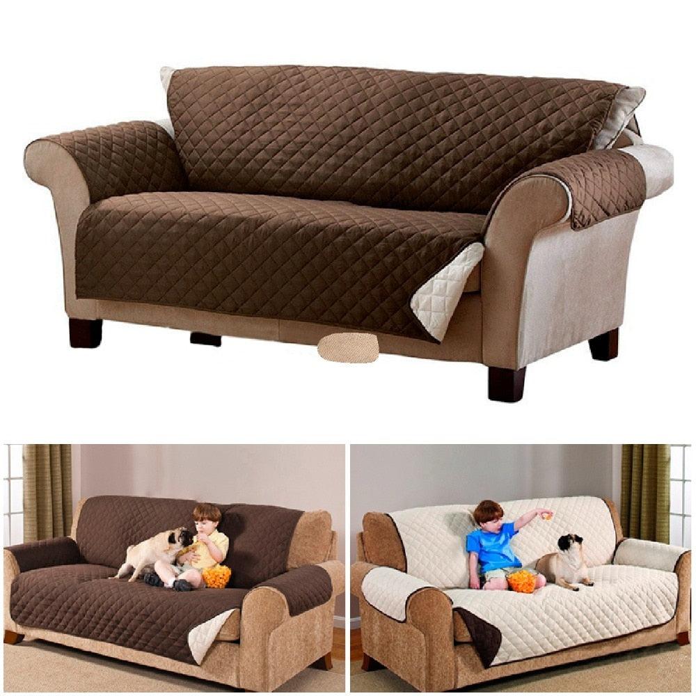 Trending Anti-Fouling Double Side Couch Cover Pets Dogs Furniture Protector - Anti-Slip Armrest Slipcover Armchair (D74)(7W3)