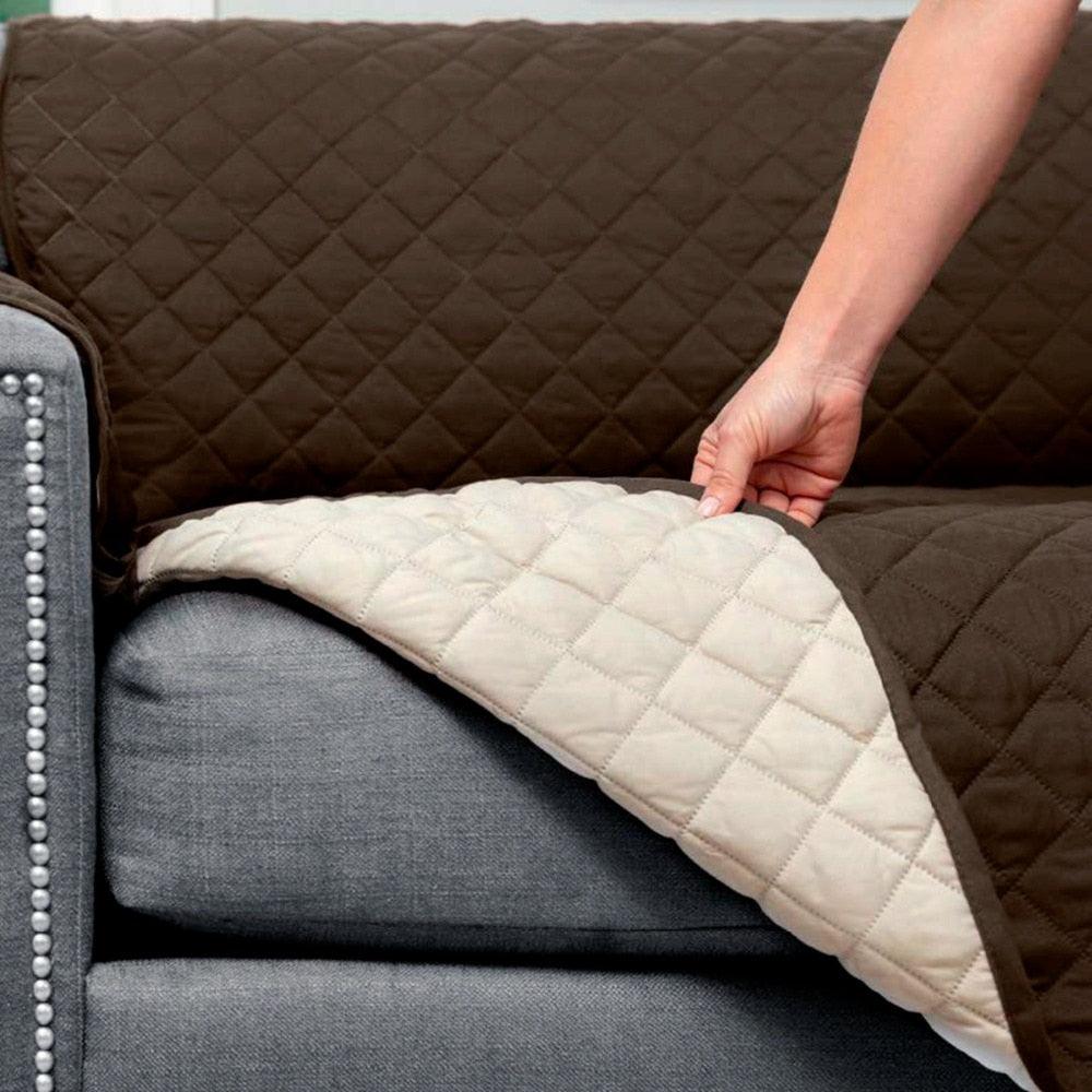 Trending Anti-Fouling Double Side Couch Cover Pets Dogs Furniture Protector - Anti-Slip Armrest Slipcover Armchair (D74)(7W3)