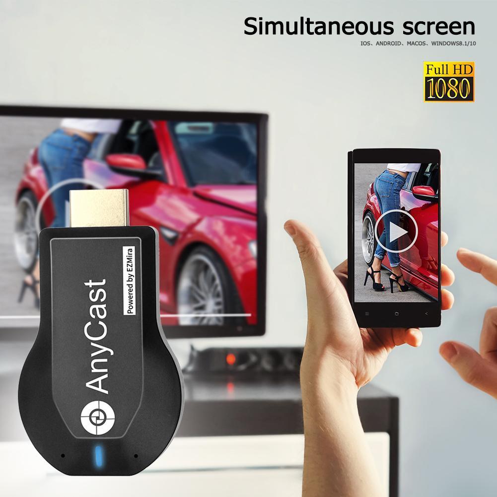 Anycast M2 Plus HDMI TV Stick 2.4G+5G 4K Wireless DLNA AirPlay HDMI WiFi Display Dongle Receiver For IOS Android PC HD Video (ST2)(1U56)