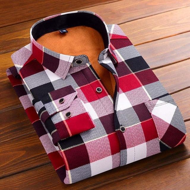 Fashion Men's Slim Shirts Autumn And Winter Thickening Warm Plaid 24 C Deals DejaVu Fashion Men's Slim Shirts Autumn And Winter Thickening Warm Plaid 24 C Deals DejaVu