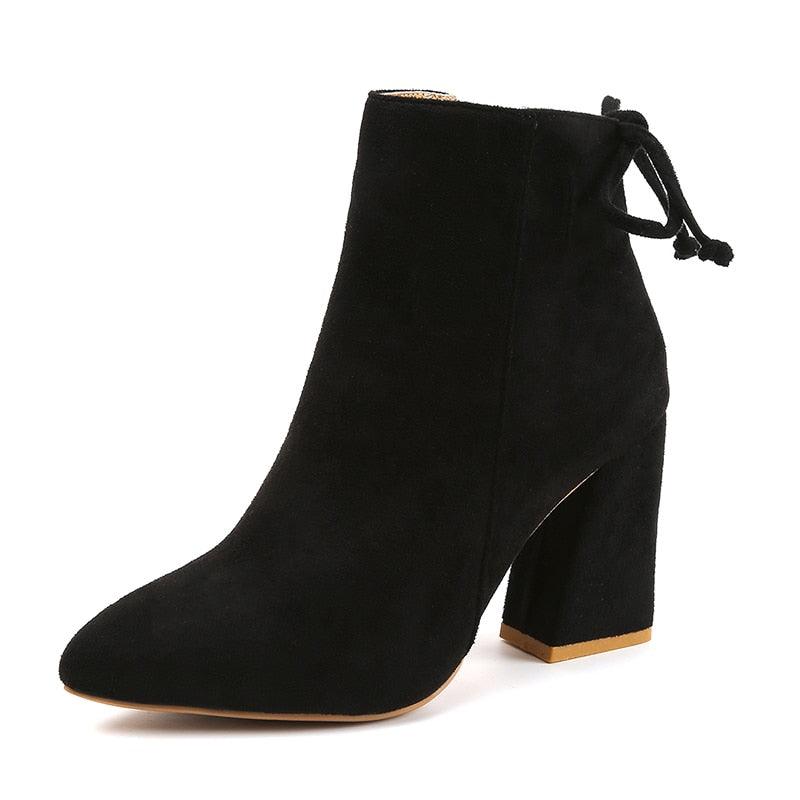Beautiful Women Classics Ankle Boots - Soft Shoes - Anti Skid Boots - High Heels Zipper Causal Footwear (BB1)(BB2)(WO4)(CD)