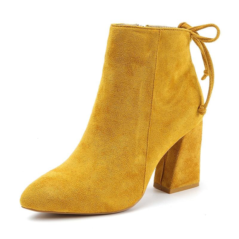 Beautiful Women Classics Ankle Boots - Soft Shoes - Anti Skid Boots - High Heels Zipper Causal Footwear (BB1)(BB2)(WO4)(CD)
