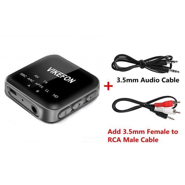 Aptx HD LL Bluetooth 5.0 Audio Receiver Transmitter CSR8675 RCA 3.5mm with MiC For TV PC Car speaker (HA1)(F57)